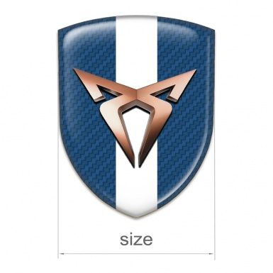 Seat Cupra Auto Emblem Blue carbon White Tape Model 