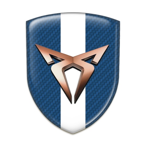 Seat Cupra Auto Emblem Blue carbon White Tape Model 