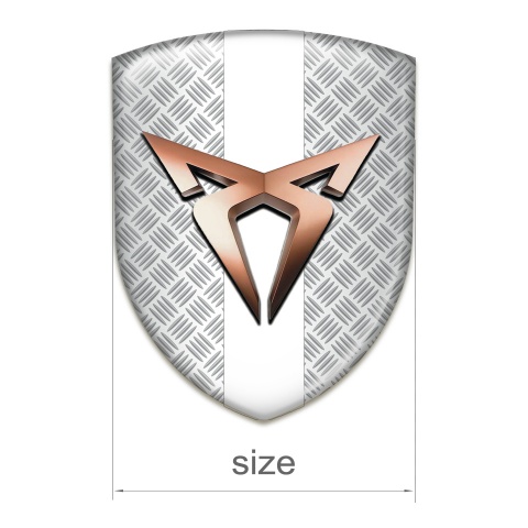 Seat Cupra Logo Emblem Mesh Effect with White Tape Edition 