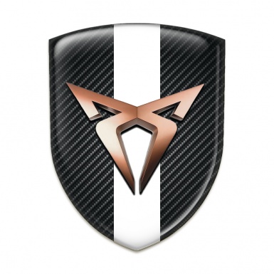Seat Cupra Tuning Emblem Dark carbon White Tape Design 