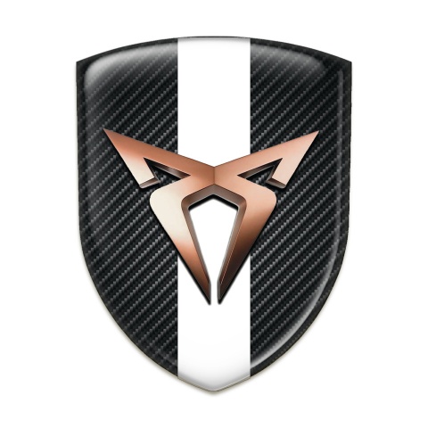 Seat Cupra Tuning Emblem Dark carbon White Tape Design 