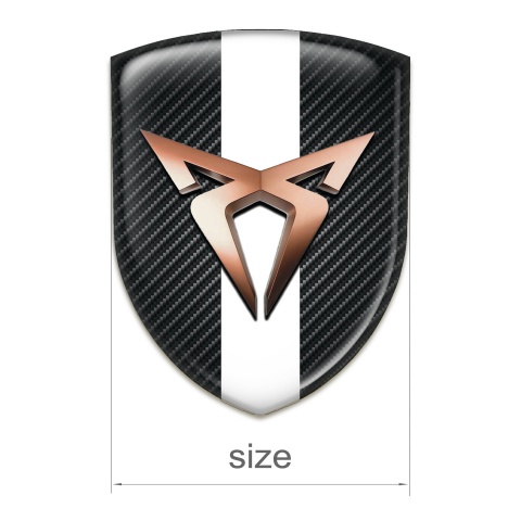 Seat Cupra Tuning Emblem Dark carbon White Tape Design 