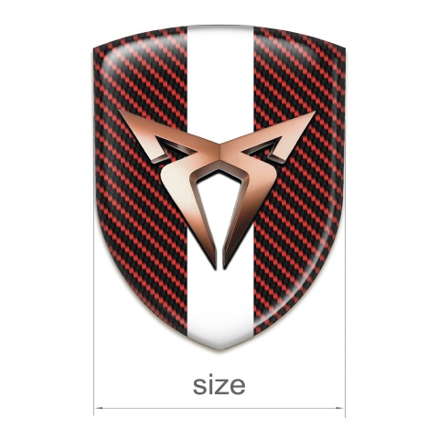 Seat Cupra  Silicone Emblem Red Carbon White Tape Model 