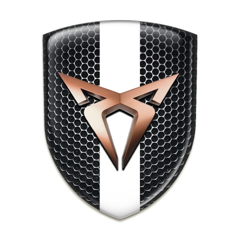 Seat Cupra Tuning Emblem Perforated Steel with White Tape Model
