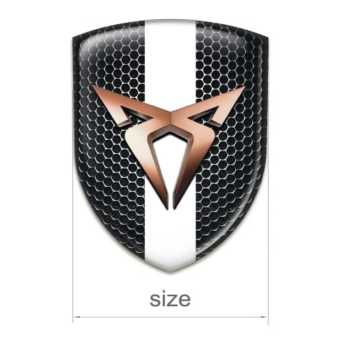 Seat Cupra Tuning Emblem Perforated Steel with White Tape Model