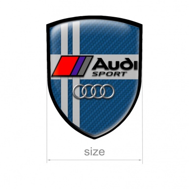 Audi S Line Emblem Silicone Sticker Domed, Domed Emblems, Stickers