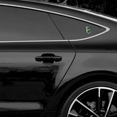 Seat Cupra 3D Gel Emblem |Green Carbon White stripes Model 