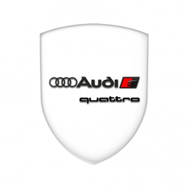 Audi Quattro Shield Emblem Sport White Line