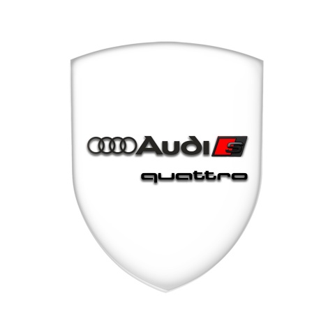 Audi Quattro Shield Emblem Sport White Line