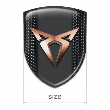 Seat Cupra Emblem Badge Logo Perforated Steel Background Classic Logo 
