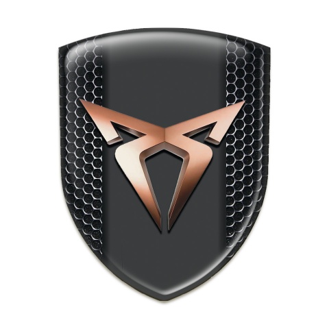 Seat Cupra Emblem Badge Logo Perforated Steel Background Classic Logo 
