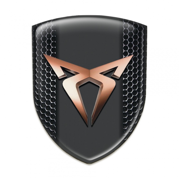 Seat Cupra Emblem Badge Logo Perforated Steel Background Classic Logo 