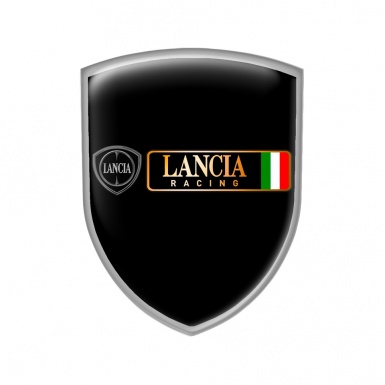 Lancia Shield Silicone Emblem Black Racing