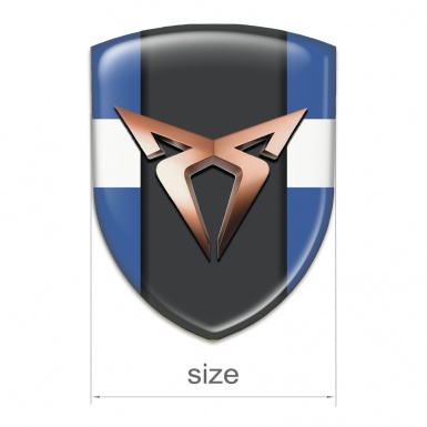Seat Cupra Emblem Interior Blue with White Band Background 