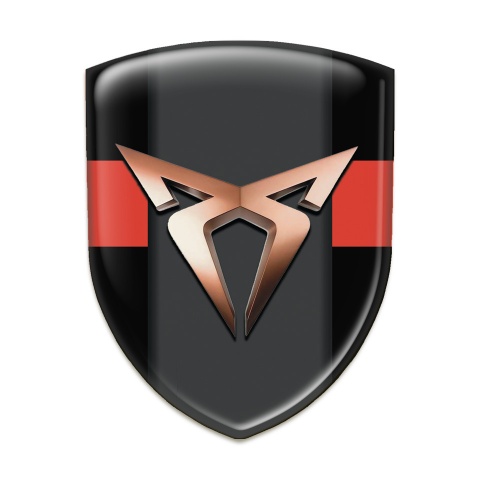 Seat Cupra Car Interior Badge Black with Red band Version 