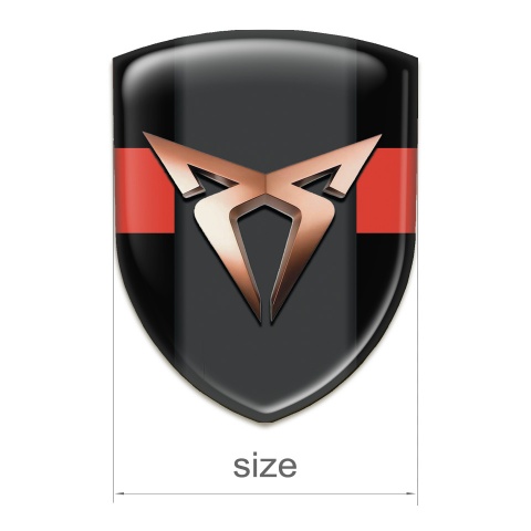 Seat Cupra Car Interior Badge Black with Red band Version 