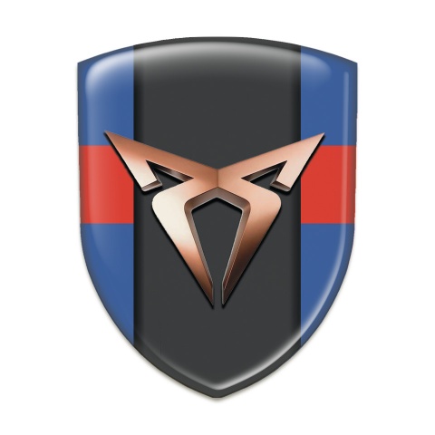 Seat Cupra Silicone Badge Blue with Red Band Version 