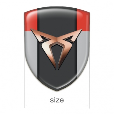 Seat Cupra Auto Emblem Gray Red Version 