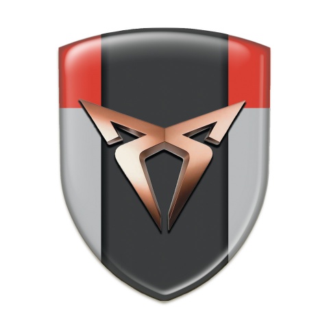 Seat Cupra Auto Emblem Gray Red Version 