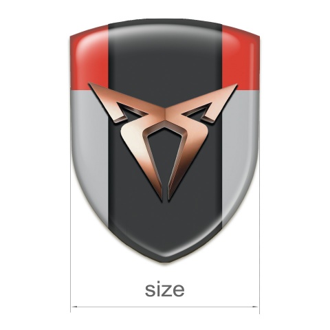 Seat Cupra Auto Emblem Gray Red Version 