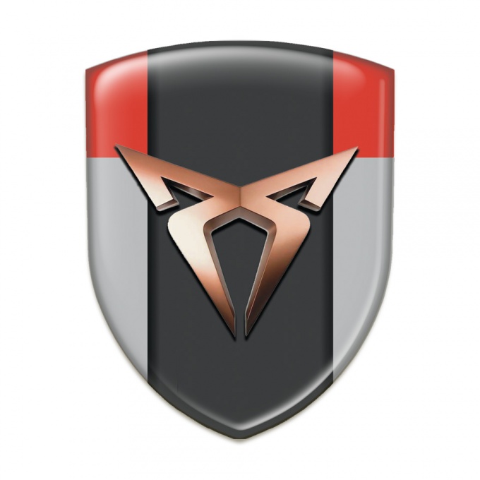 Seat Cupra Auto Emblem Gray Red Version 