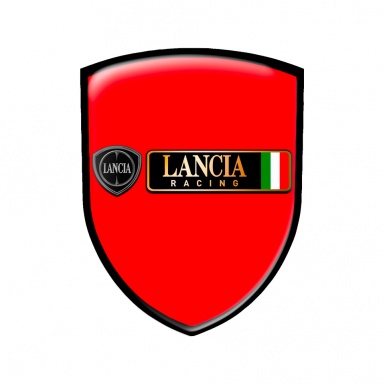 Lancia Shield Silicone Emblem Red Racing