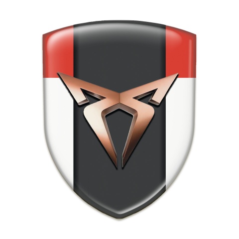 Seat Cupra Emblem Badge Logo White Red Version 