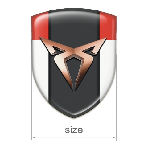 Seat Cupra Emblem Badge Logo White Red Version 