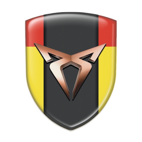 Seat Cupra Logo Emblem Yellow Red Version 