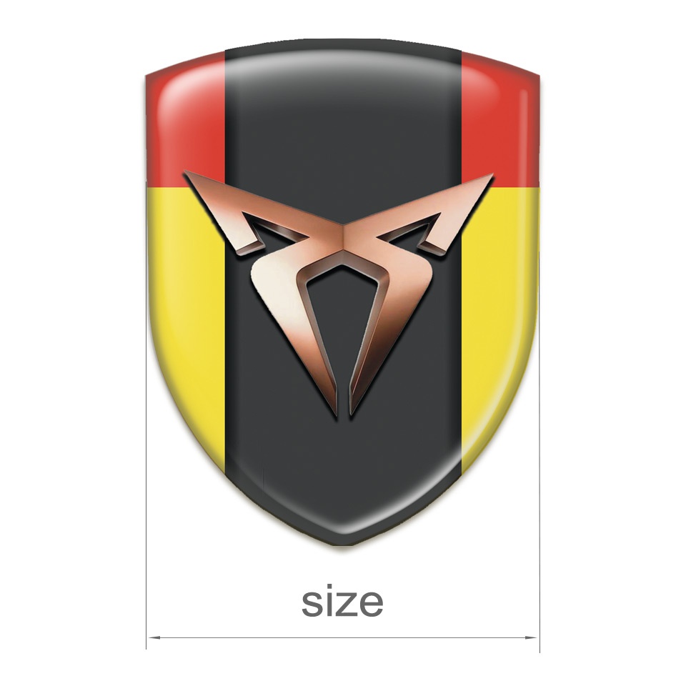 Seat Cupra Logo Emblem Yellow Red Version | Domed Emblems | Stickers ...