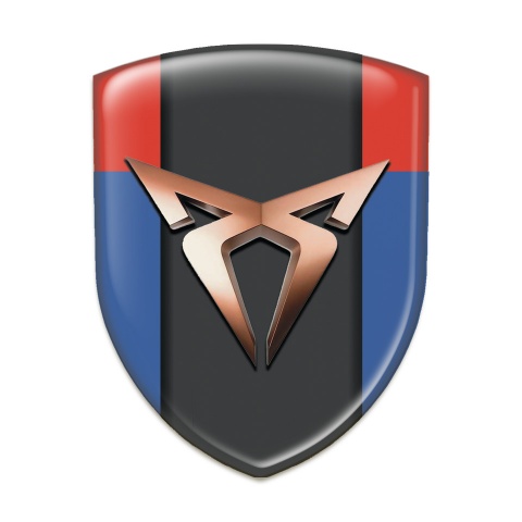 Seat Cupra Tuning Emblem Blue Red Version 