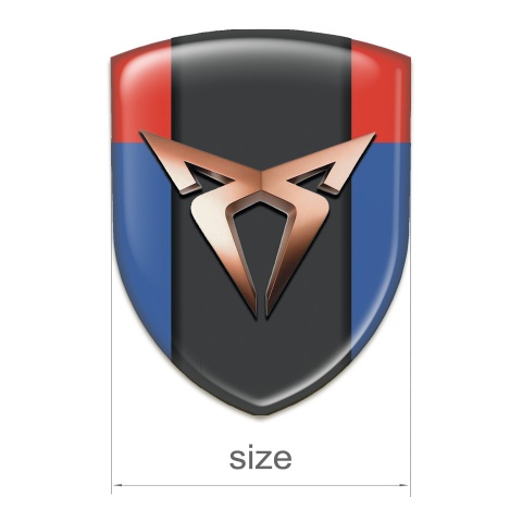 Seat Cupra Tuning Emblem Blue Red Version 
