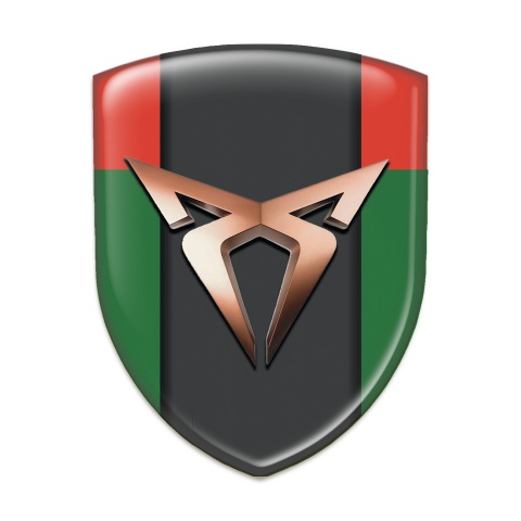 Seat Cupra Self Adhesive Emblem Logo Green Red version 