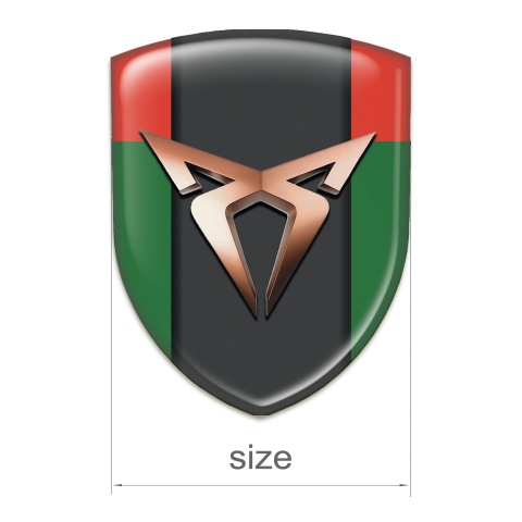 Seat Cupra Self Adhesive Emblem Logo Green Red version 