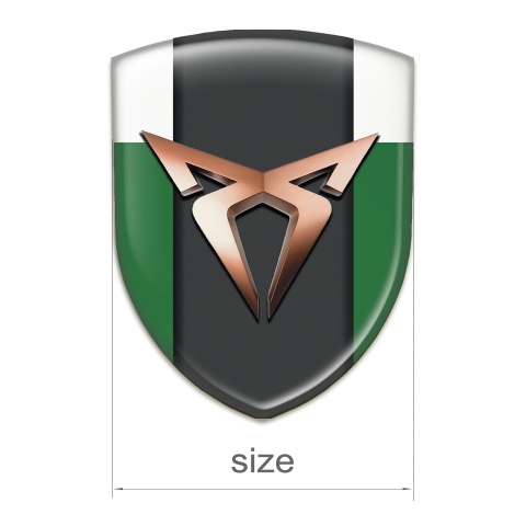 Seat Cupra Domed Emblem Green White Version 