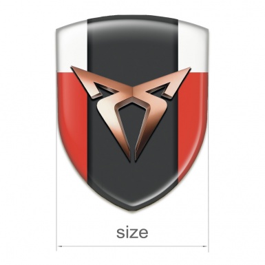 Seat Cupra Silicone Emblem Red White Version 