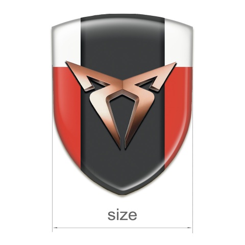 Seat Cupra Silicone Emblem Red White Version 