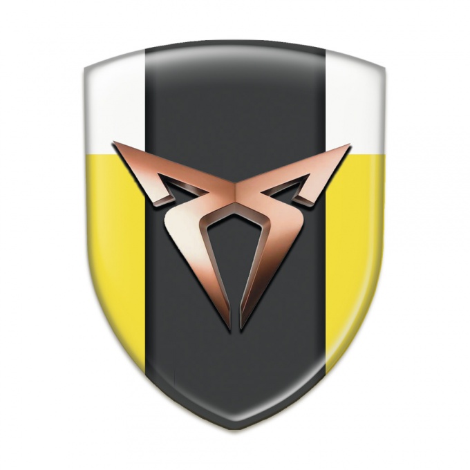 Seat Cupra Resin Sticker Yellow White Version 