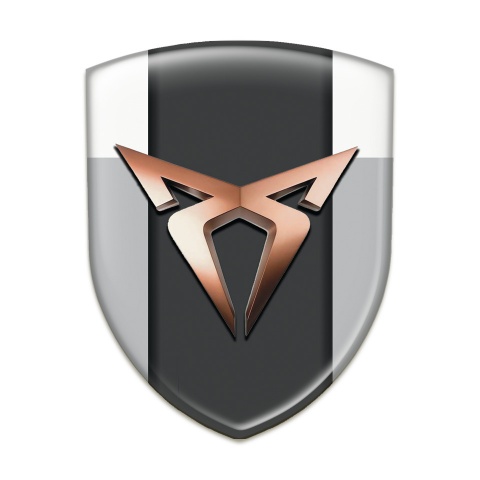 Seat Cupra 3D Gel Emblem Gray White Version 
