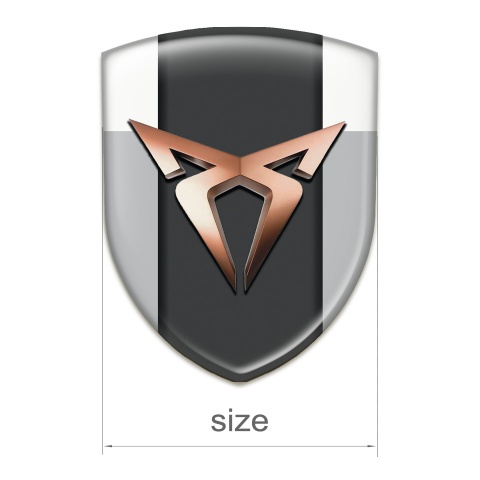 Seat Cupra 3D Gel Emblem Gray White Version 