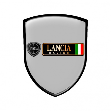 Lancia Shield Silicone Emblem Grey Racing