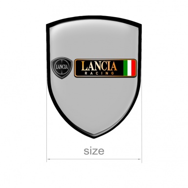 Lancia Shield Silicone Emblem Grey Racing