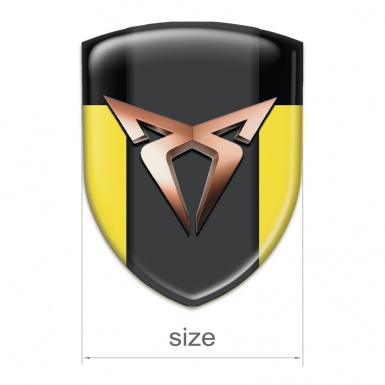 Seat Cupra Car Accessories Badge Yellow Black Version 