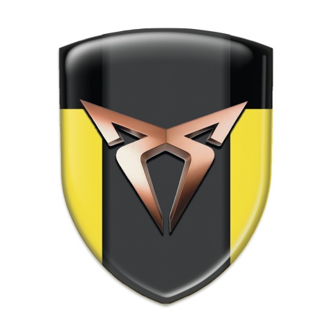 Seat Cupra Car Accessories Badge Yellow Black Version 