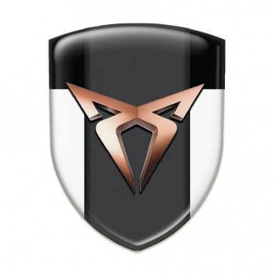 Seat Cupra Self Adhesive Car logo Emblem White Black Version 