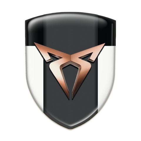 Seat Cupra Self Adhesive Car logo Emblem White Black Version 