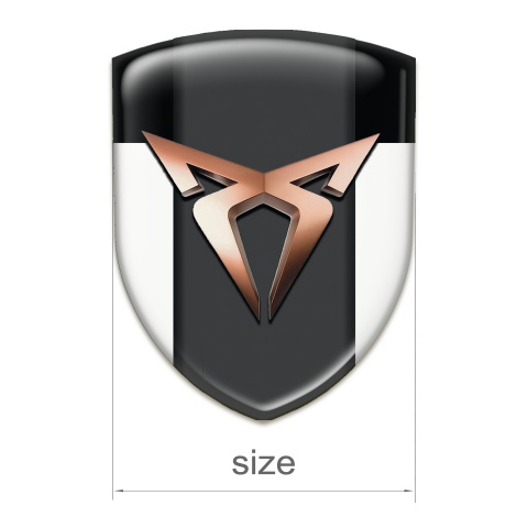 Seat Cupra Self Adhesive Car logo Emblem White Black Version 