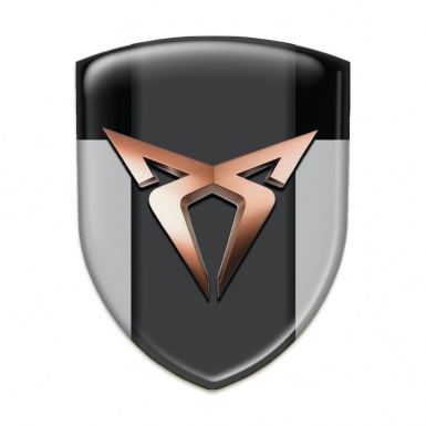Seat Cupra Car Interior Badge Gray Black Version 