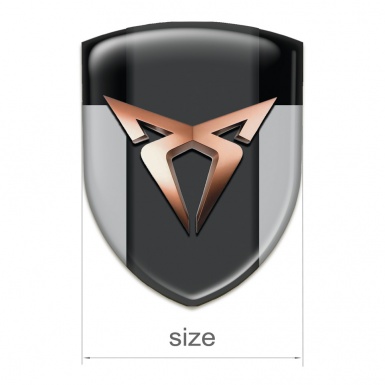 Seat Cupra Car Interior Badge Gray Black Version 