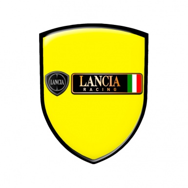 Lancia Shield Silicone Emblem Yellow Racing